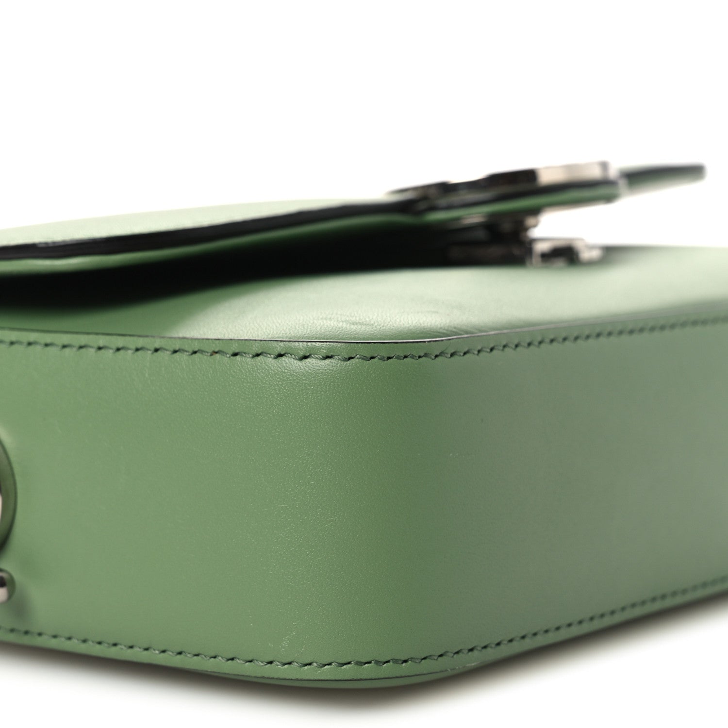 Gucci Senna Calfskin Petite GG Top Handle Shoulder Bag Green Soil Grass 9 of 13