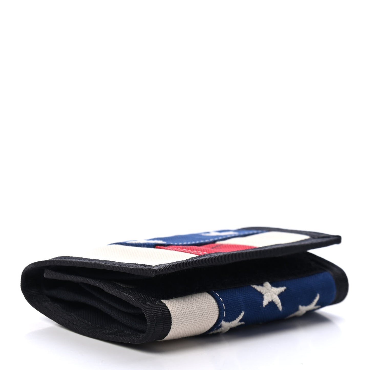 Canvas American Flag Print Buffalo Compact Wallet