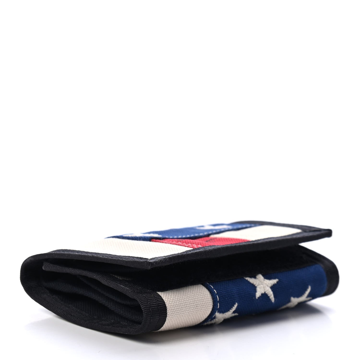 Saint Laurent Canvas American Flag Print Buffalo Compact Wallet 3 of 4