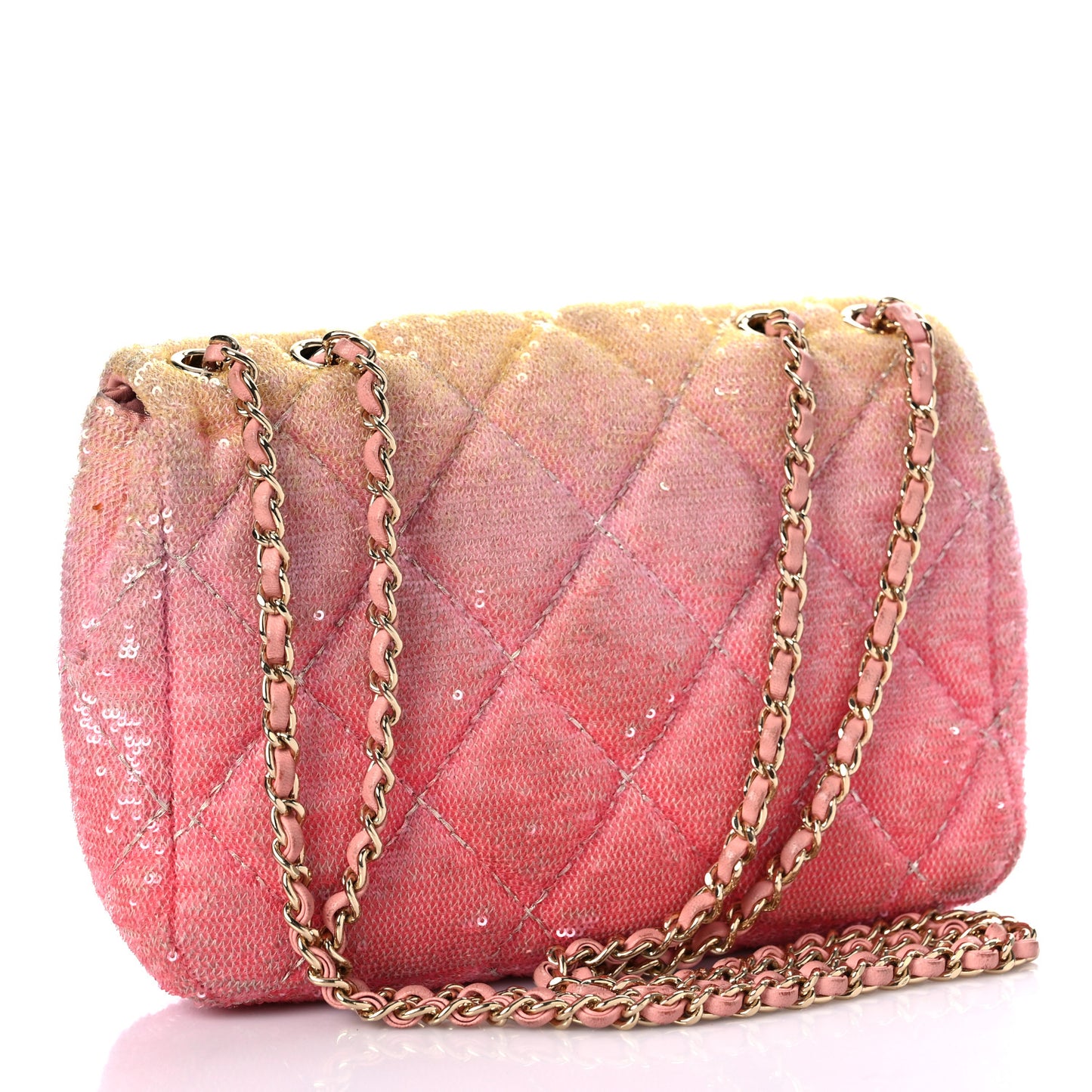 Sequin Quilted Ombre Mini Flap Multicolor