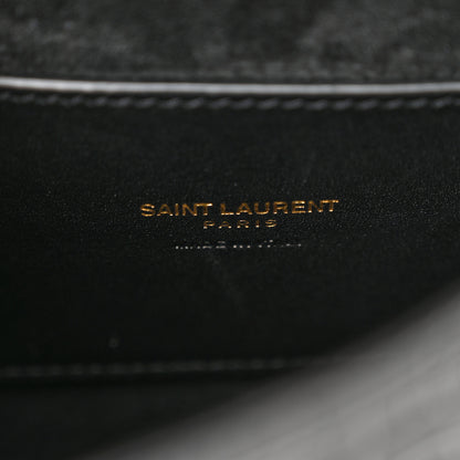 Saint Laurent Crocodile Embossed Calfskin Small Kaia Satchel Black 6 of 9