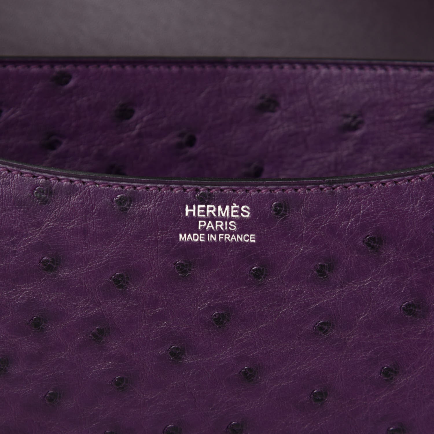 Hermes Ostrich Constance 24 Violine 8 of 11