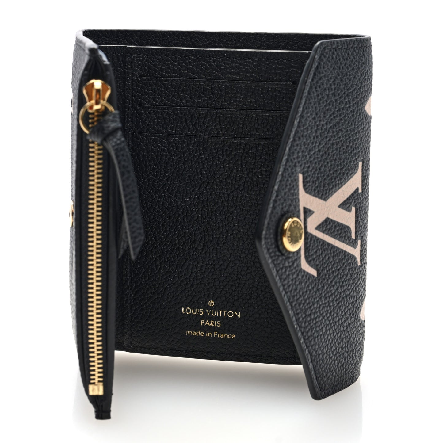Empreinte Monogram Giant Victorine Wallet Black Beige