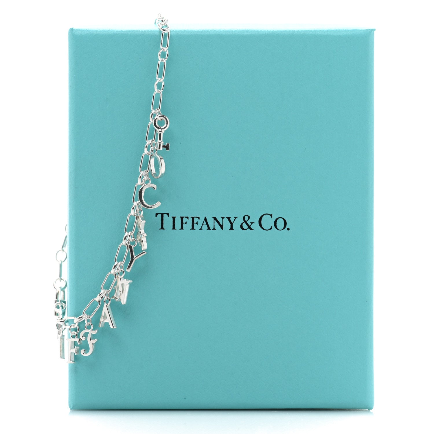 Tiffany Sterling Silver Enamel Love Notes Logo Charm Bracelet Blue 4 of 4