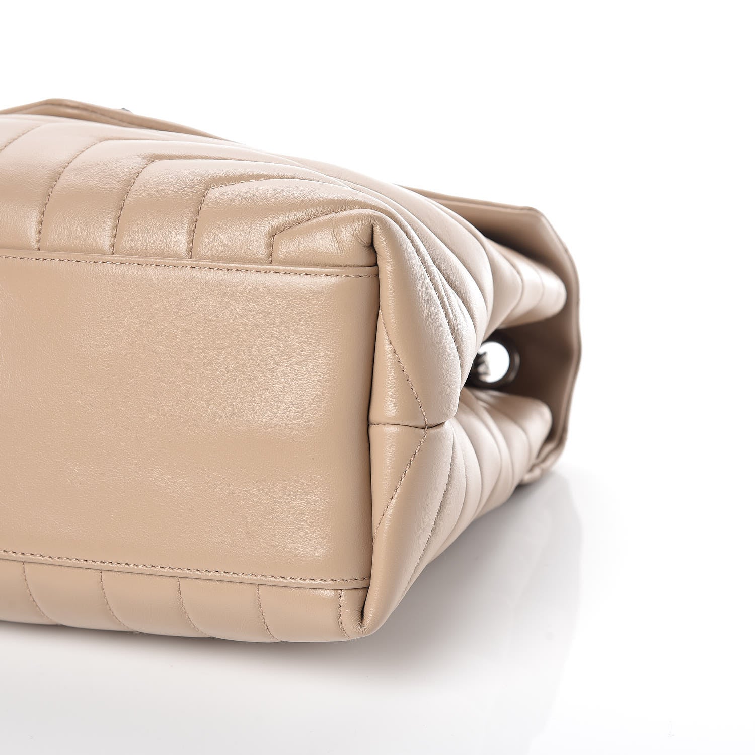 Saint Laurent Calfskin Y Quilted Monogram Medium Loulou Chain Satchel Dark Beige 6 of 11