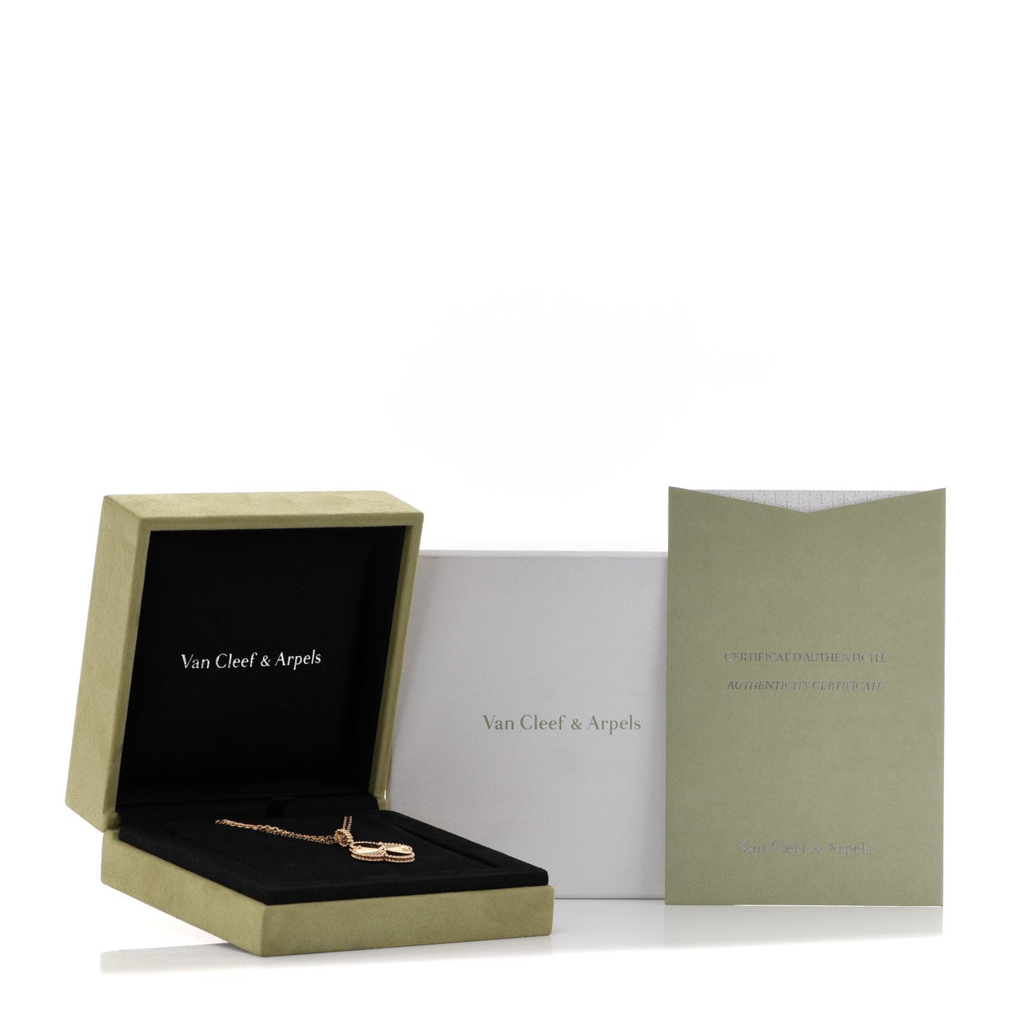 18K Yellow Gold Guilloche Magic Alhambra Long Necklace