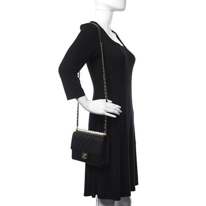 Chanel Lambskin Quilted Small Chic Pearls Flap Black 2 of 10