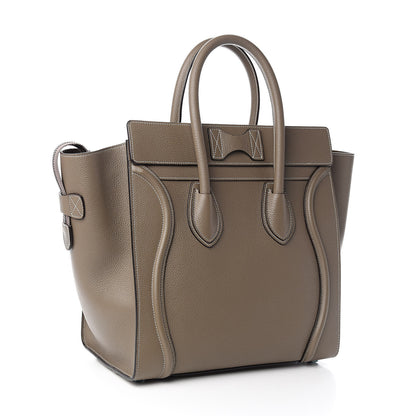 Celine Drummed Calfskin Mini Luggage Souris 3 of 11