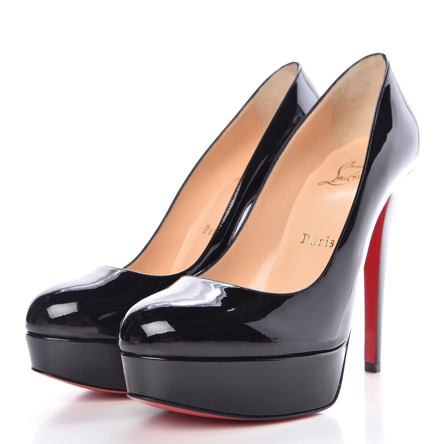 Christian Louboutin Patent Bianca 140 Pumps 37 Black 3 of 9