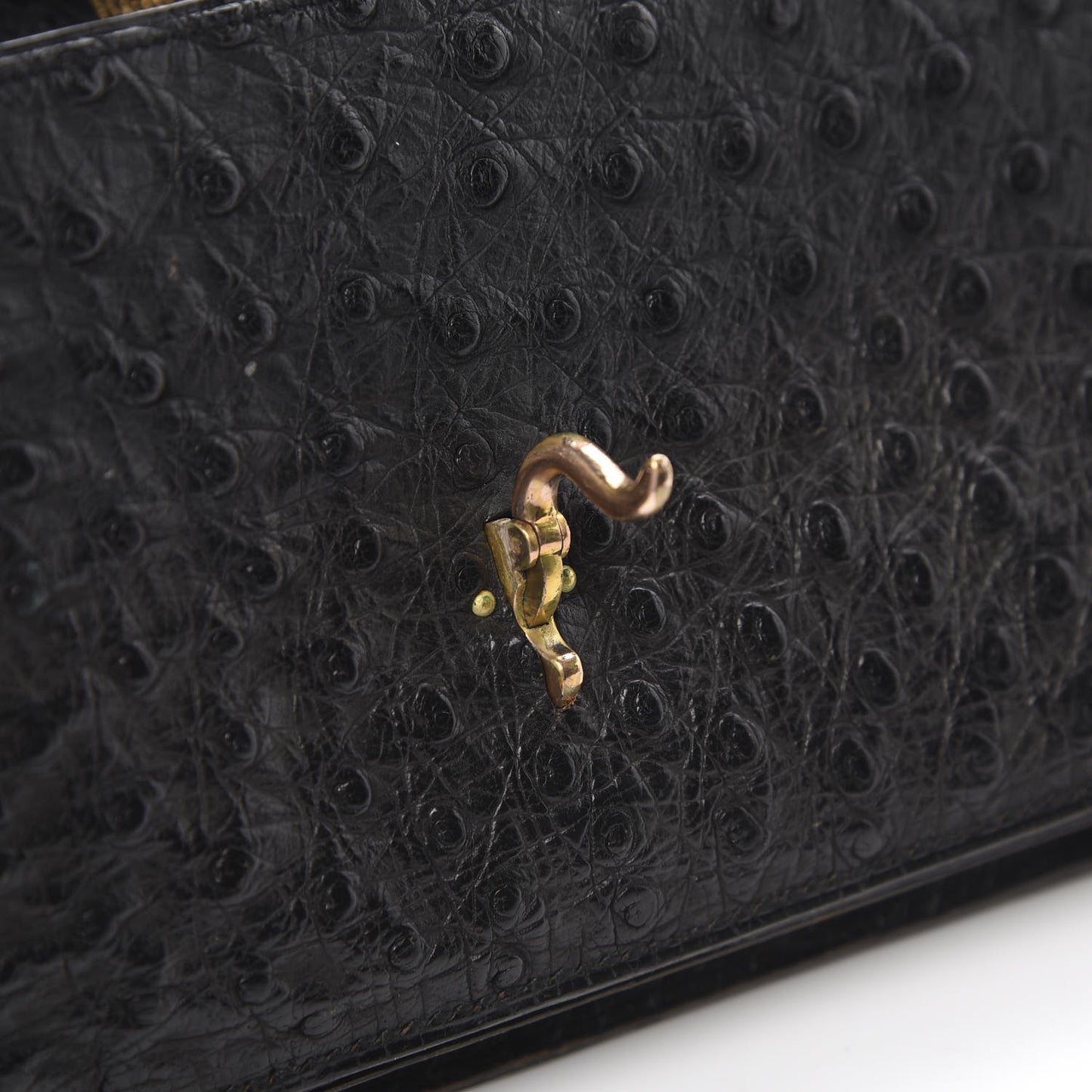 Ostrich Palonnier Bag Black