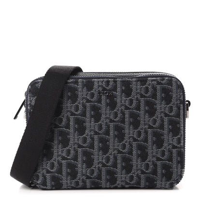 Christian Dior Oblique Pouch Navy Blue 1 of 10