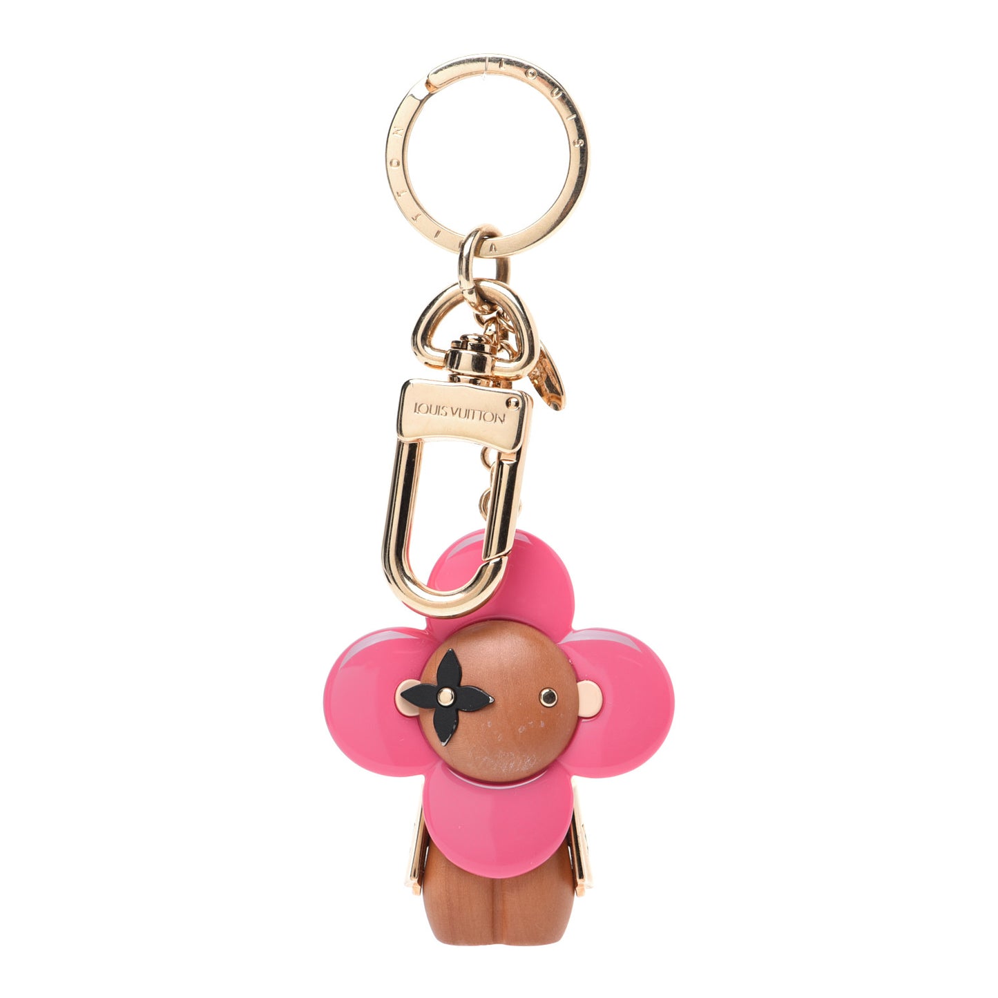Resin Wood Vivienne Bag Charm Pink