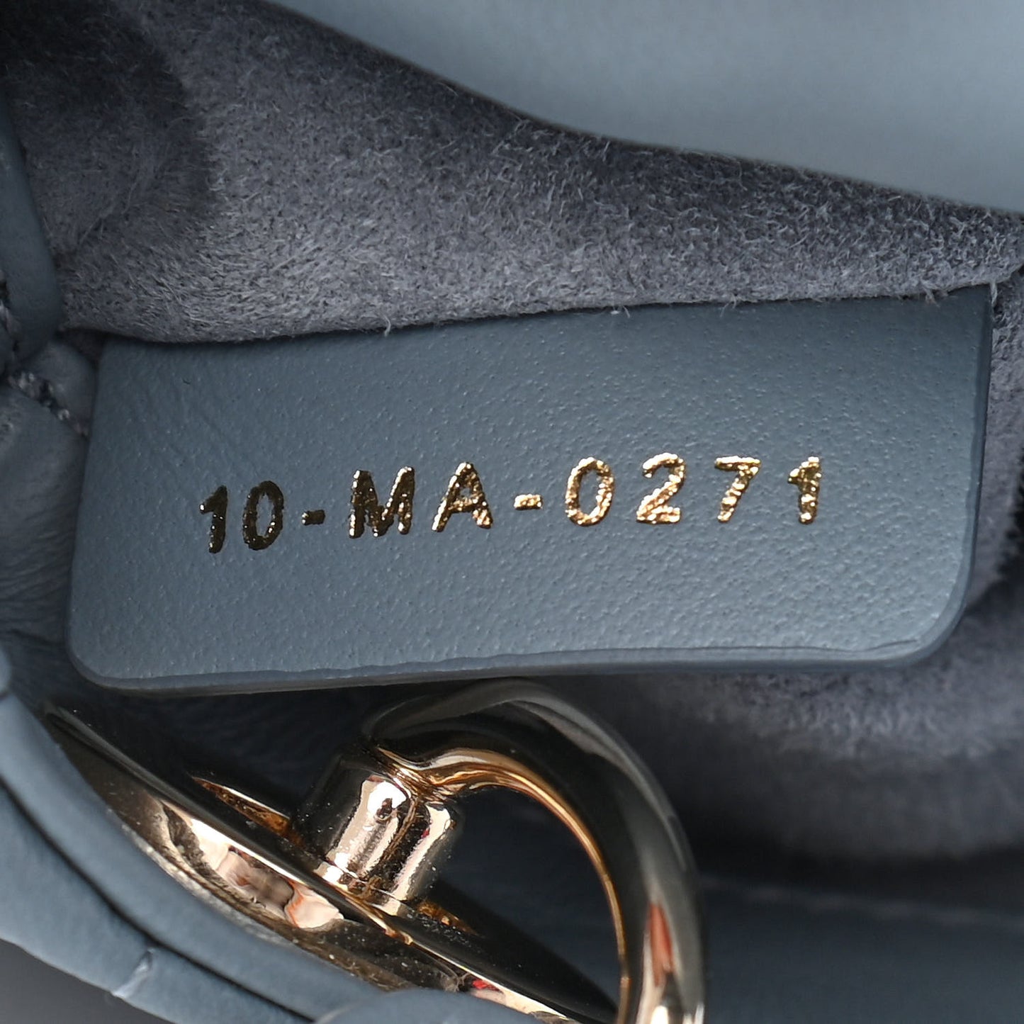 Lambskin Cannage Micro Lady Dior Cloud Blue