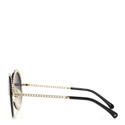 Chanel Round Chain Sunglasses 4245 Gold 3 of 8