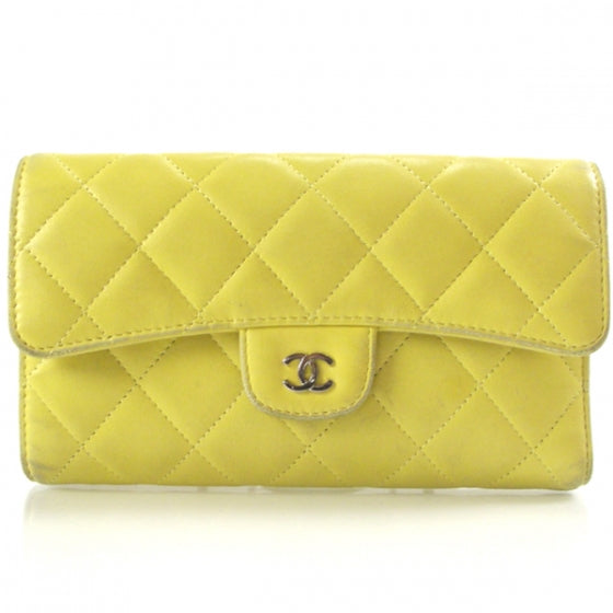 Lambskin Timeless Classic Wallet Lemon