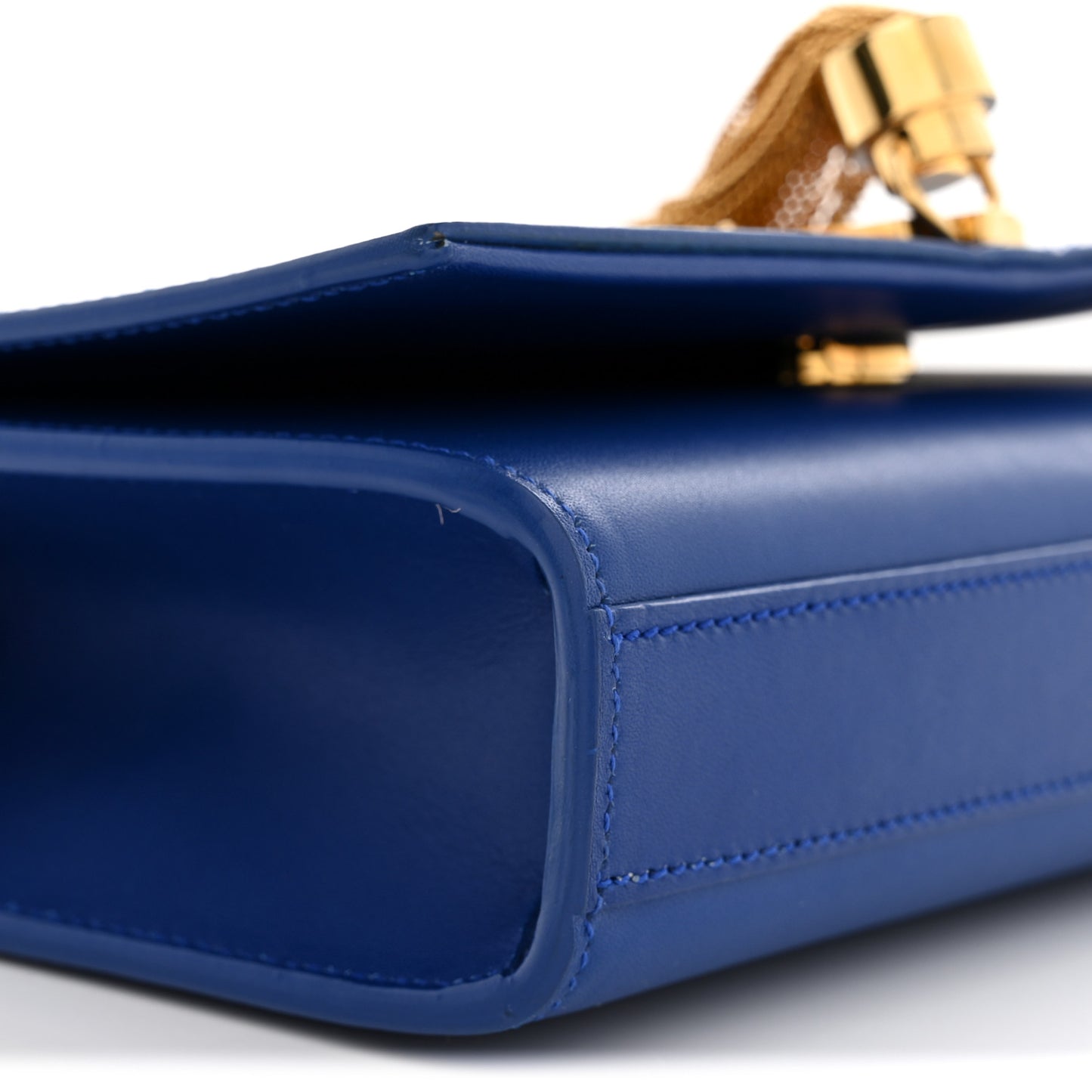 Calfskin Small Classic Monogram Kate Tassel Satchel Royal Blue