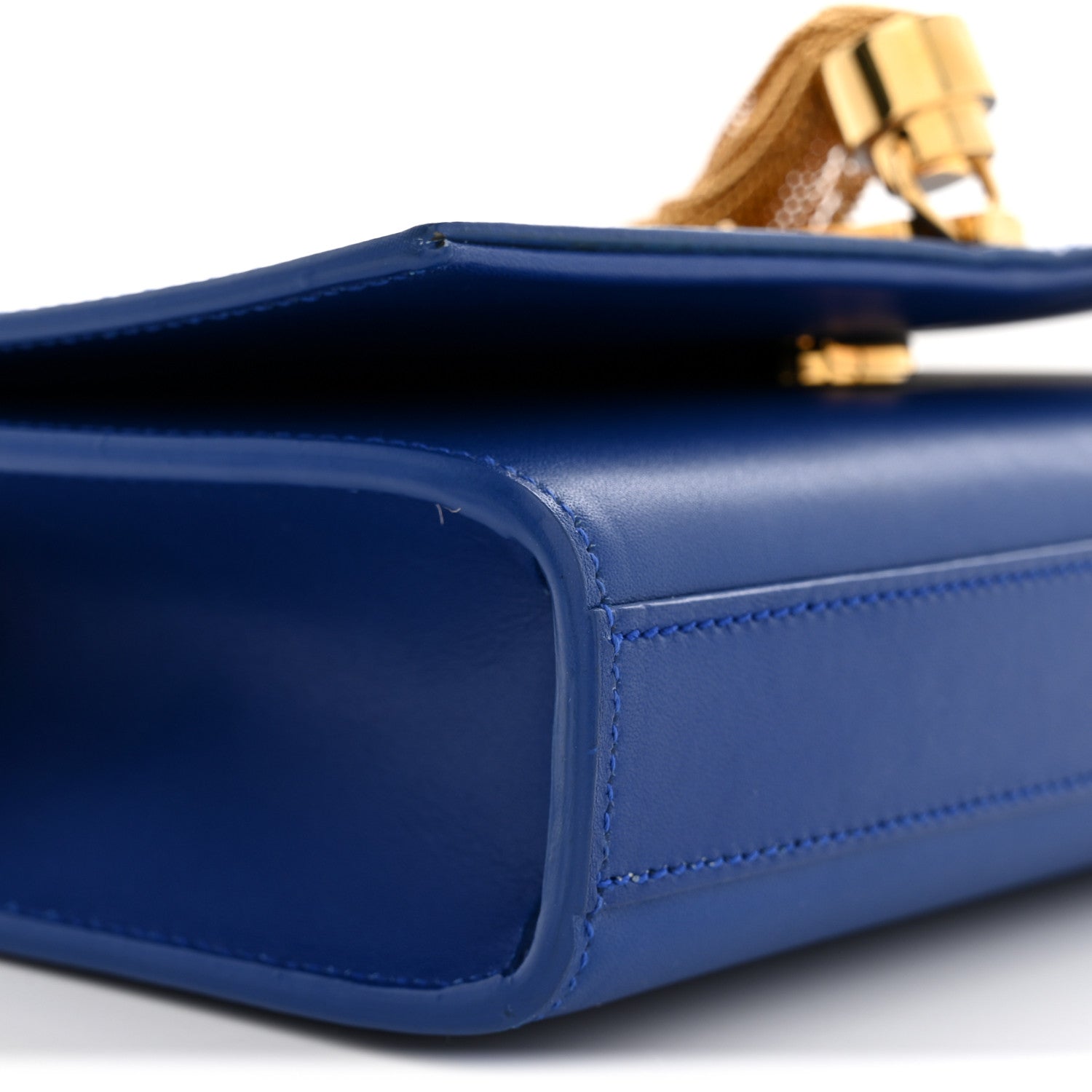 Saint Laurent Calfskin Small Classic Monogram Kate Tassel Satchel Royal Blue 9 of 10