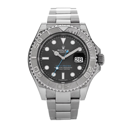 Rolex Stainless Steel Platinum 40mm Oyster Perpetual Date Yacht-Master Watch Slate 116622 1 of 5
