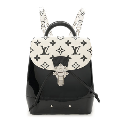 Louis Vuitton Patent Monogram Hot Springs Backpack Black White 1 of 9