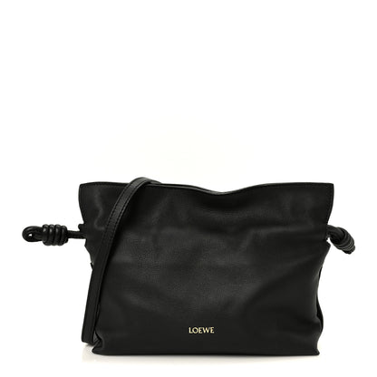 Loewe Calfskin Mini Flamenco Knot Clutch Black 1 of 10