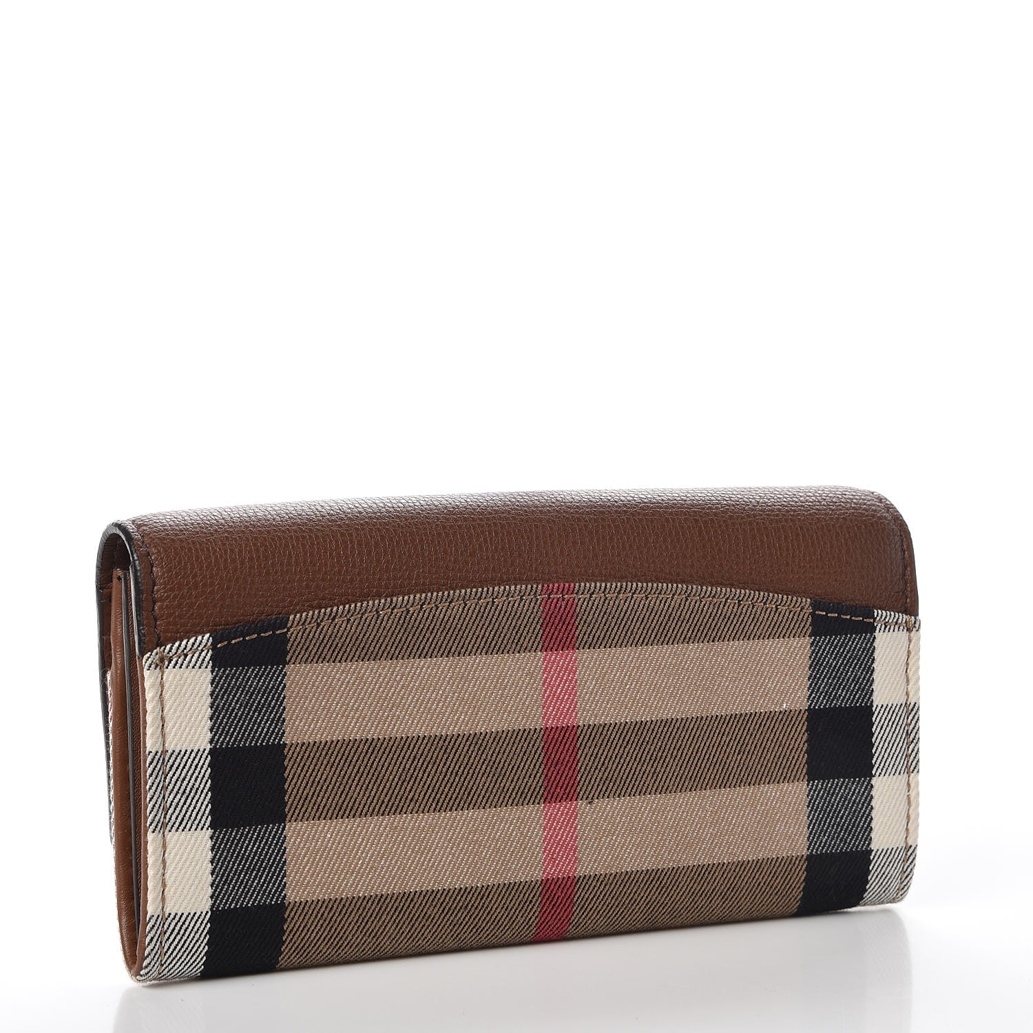 Burberry Grainy Calfskin House Check Continental Wallet Tan 3 of 7