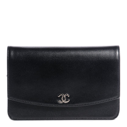 Chanel Caviar Sevruga Wallet On Chain WOC Black 1 of 9