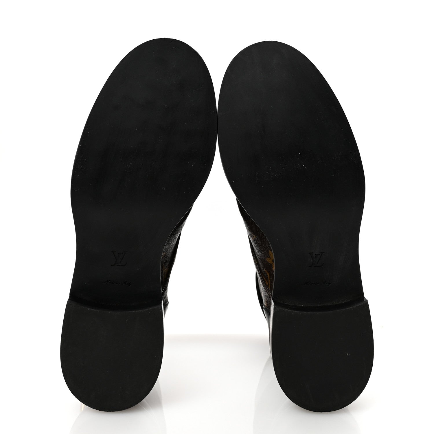Louis Vuitton Calfskin Monogram Wonderland Flat Ranger Boots 39.5 Black 6 of 7