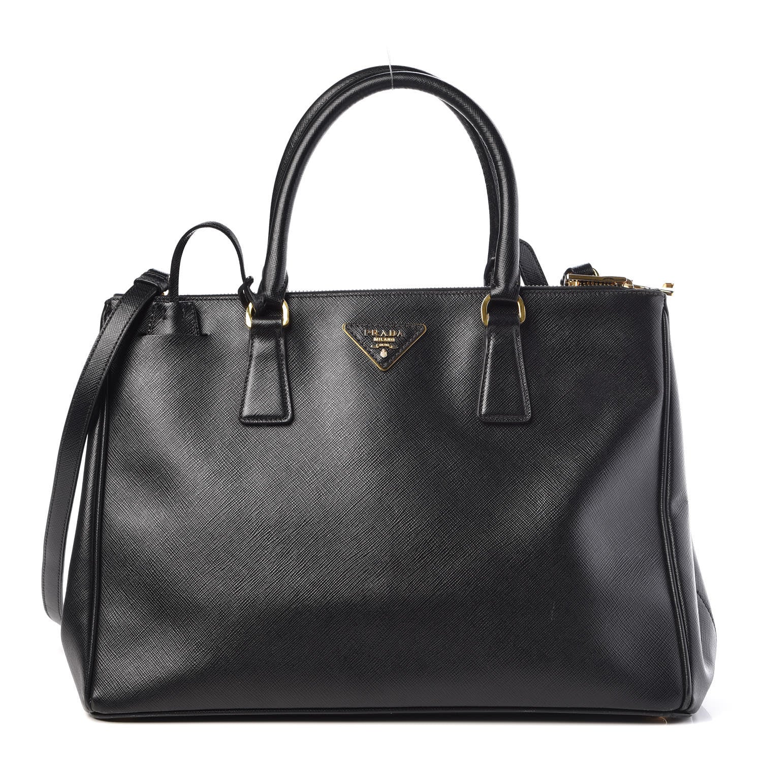 Prada Saffiano Medium Galleria Double Zip Tote Black 1 of 13