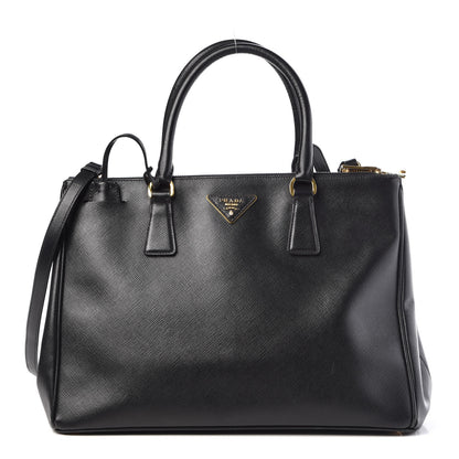 Prada Saffiano Medium Galleria Double Zip Tote Black 1 of 13