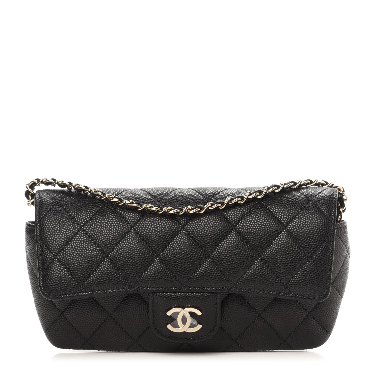 Chanel Caviar Quilted Glasses Case With Chain Black 1 of 12