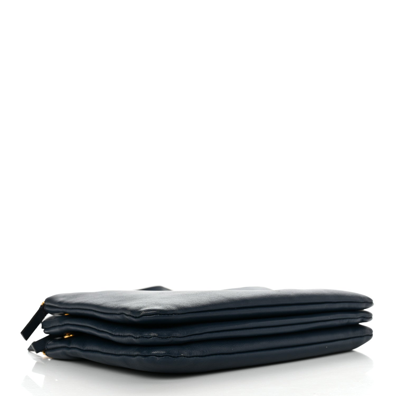 Celine Lambskin Large Trio Crossbody Bag Navy Blue 4 of 13