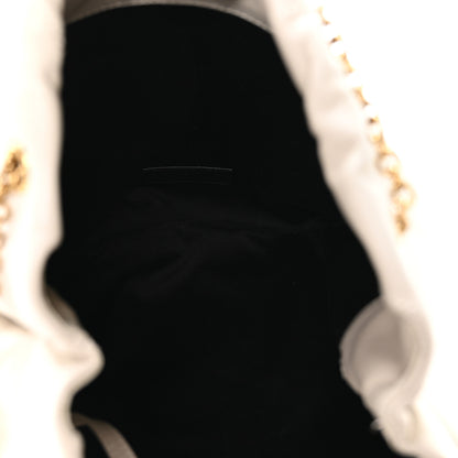 Saint Laurent Lambskin Matelasse Monogram Medium Jamie 4.3 Pochon Blanc Vintage 6 of 11