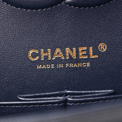 Chanel Caviar Quilted Medium Double Flap Navy 6 of 10