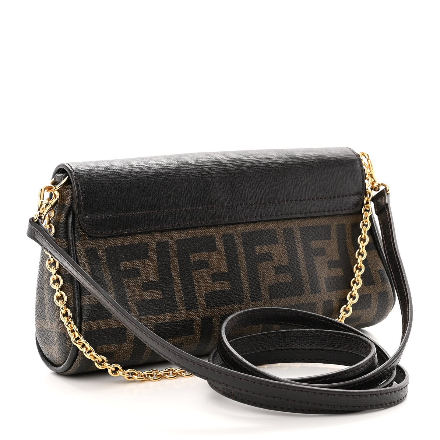 Zucca Spalmati Vitello Elite Flap Crossbody Bag Tobacco Marrone