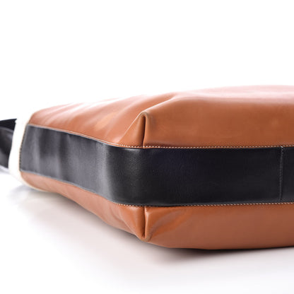 Celine Lambskin Calfskin Band Twisted Cabas Tan 17 of 18