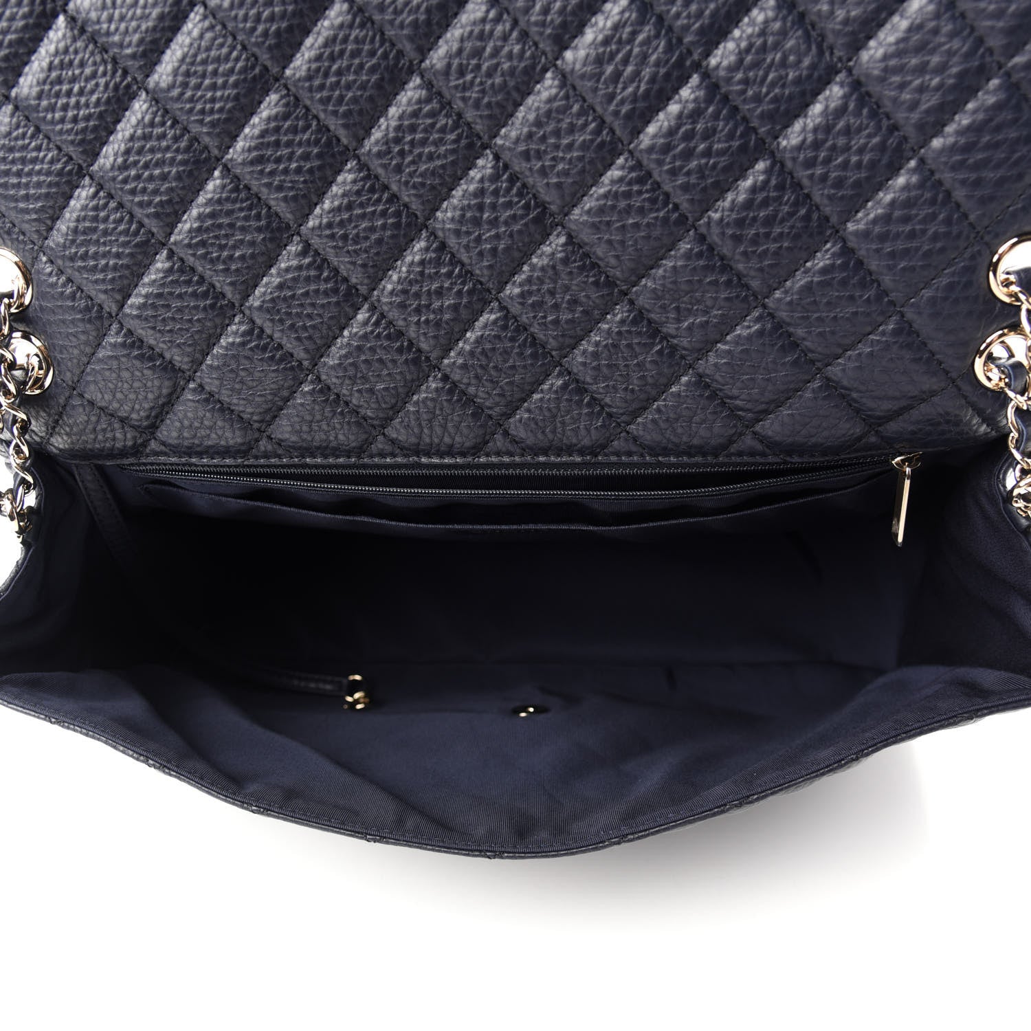 Chanel Calfskin Quilted Small XXL Travel Flap Bag Navy 5 of 11