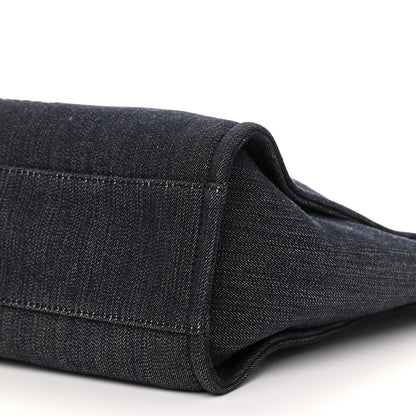 Chanel Denim Small Deauville Tote Dark Blue 9 of 11