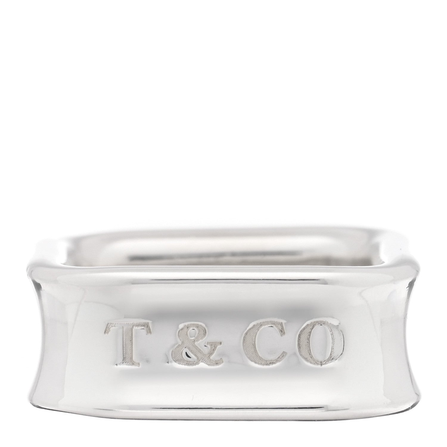 Tiffany Sterling Silver 1837 Square Ring 49 4.75 1 of 4