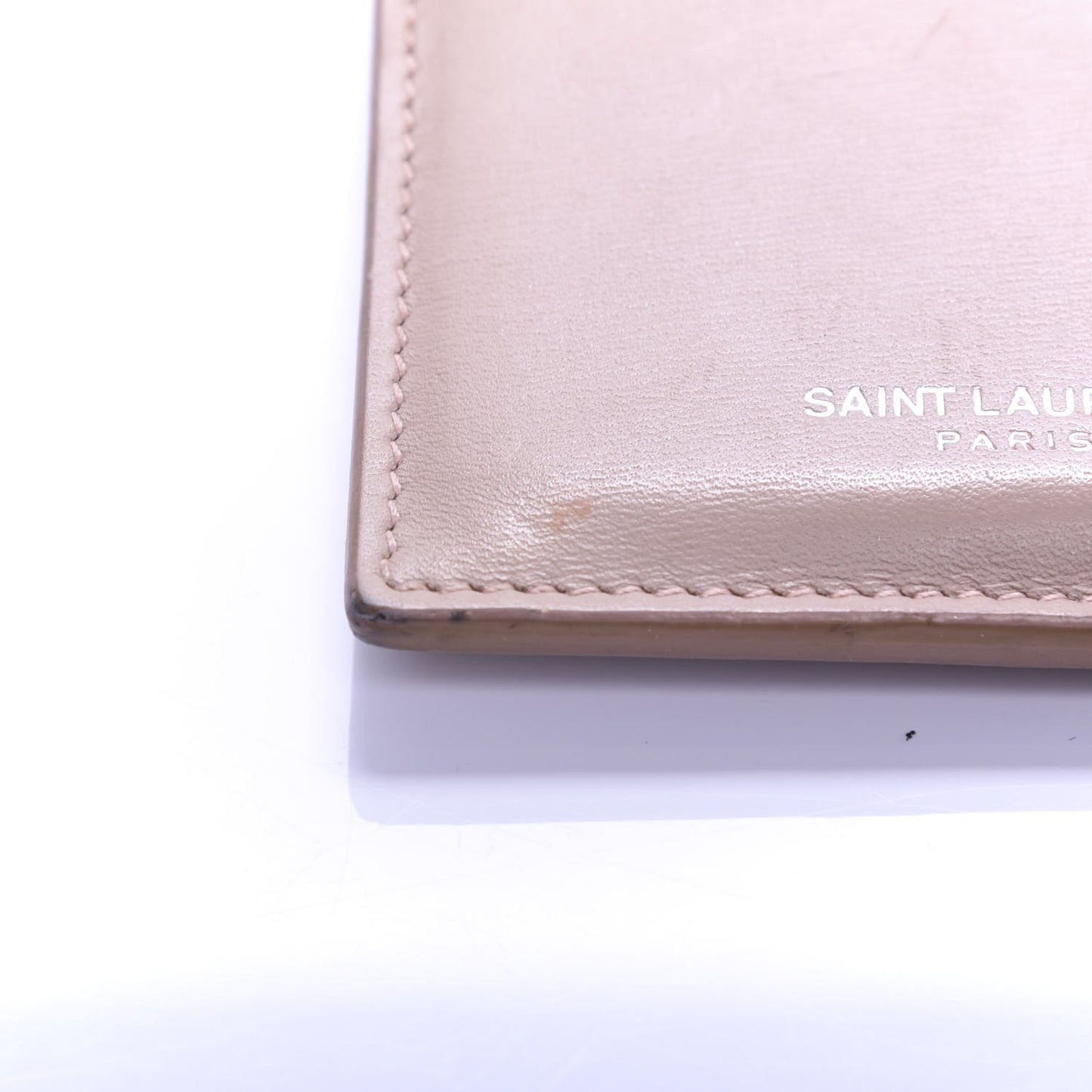 Calfskin 5 Fragments Zip Pouch Card Holder Pale Pink