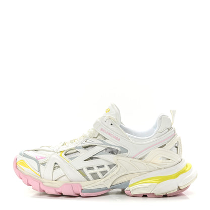 Balenciaga Rubber Mesh Tri-Color Womens Track.2 Open Sneakers 40 Light Yellow Light Pink Light Blue 1 of 9