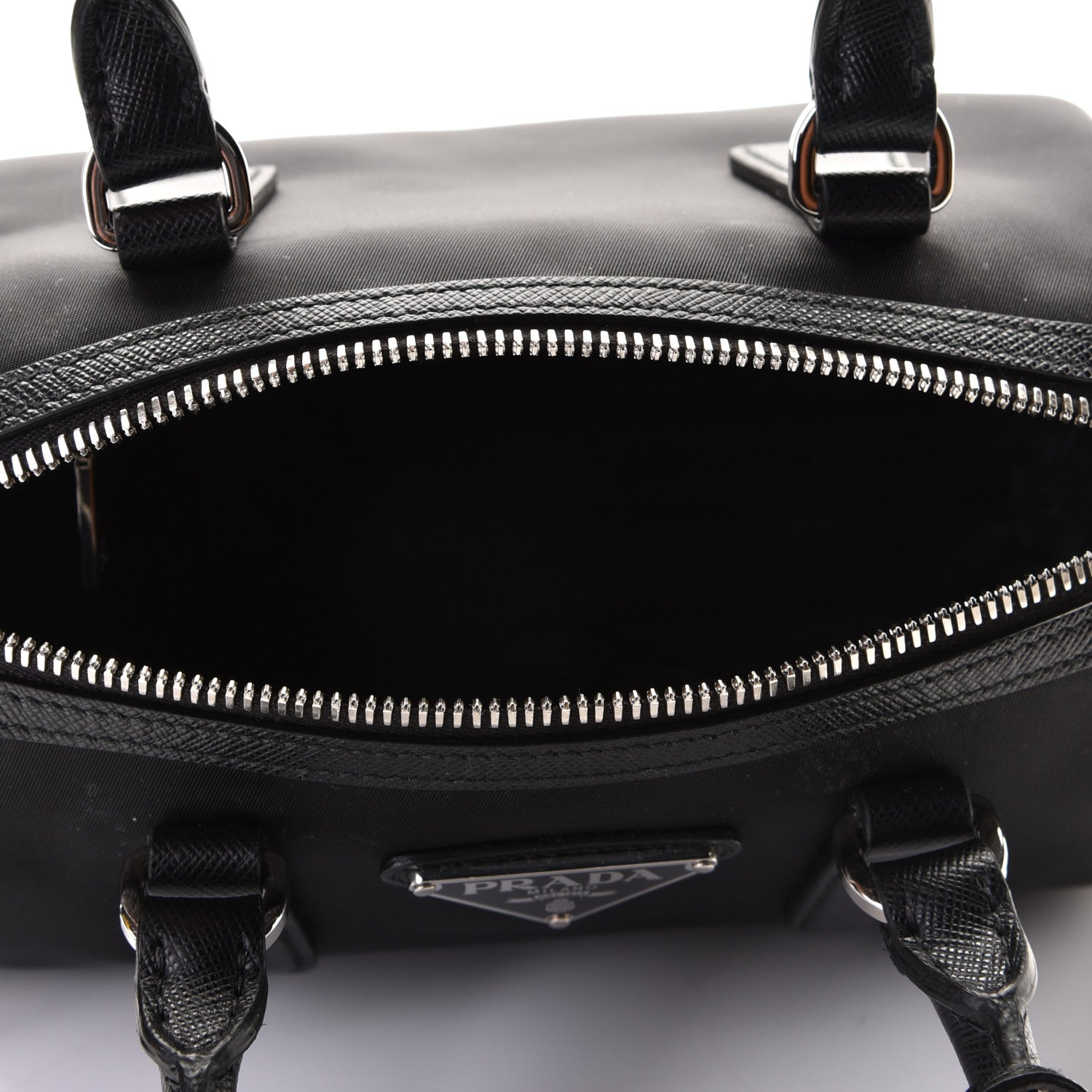 Prada Nylon Saffiano Re-Edition 2005 Top Handle Crossbody Bag Black 5 of 8