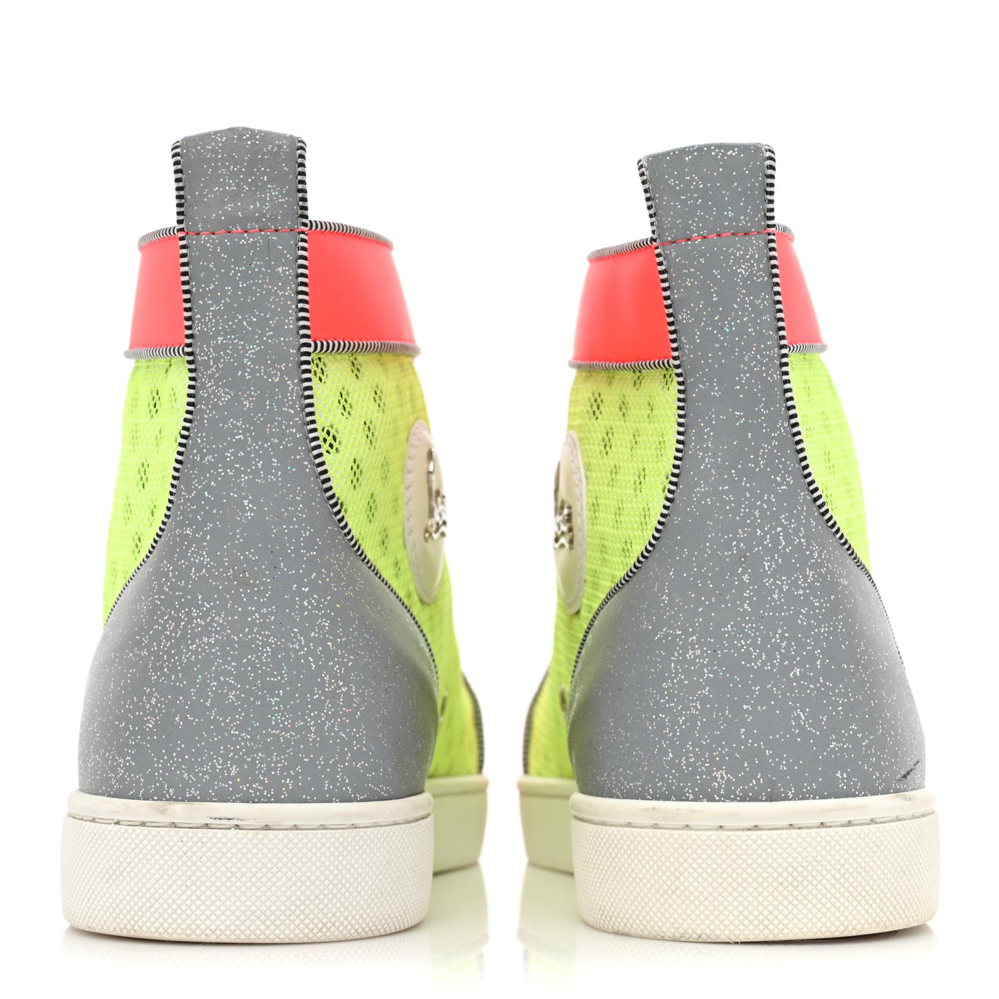 Mens Louis Spikes Orlato Flat Glit Sneakers 46 Sun Fluo