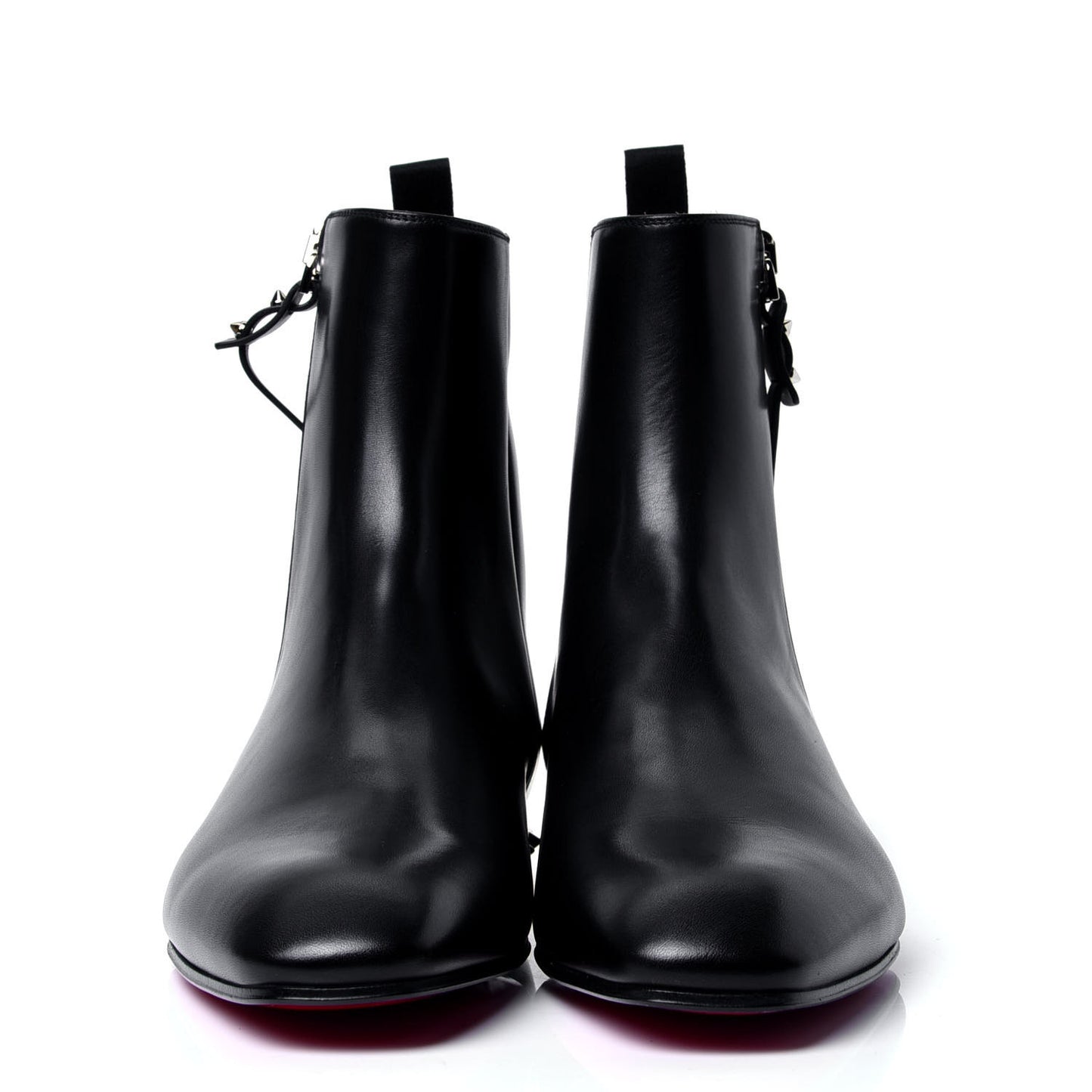 Calfskin Spikes Roadirik Flat Boots 43 Black