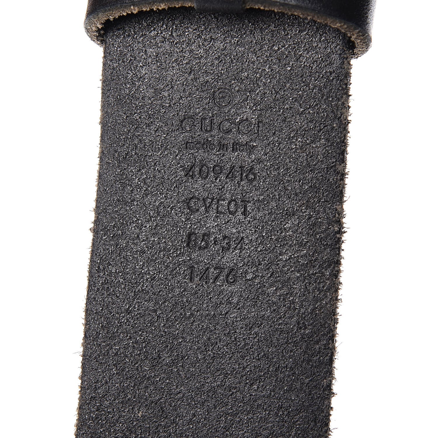 Gucci Faded Calfskin Double G 40mm Belt 85 34 Black 4 of 7