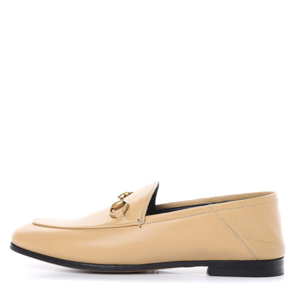 Gucci Lambskin Womens Brixton Horsebit Loafers 35.5 Wheat 1 of 12