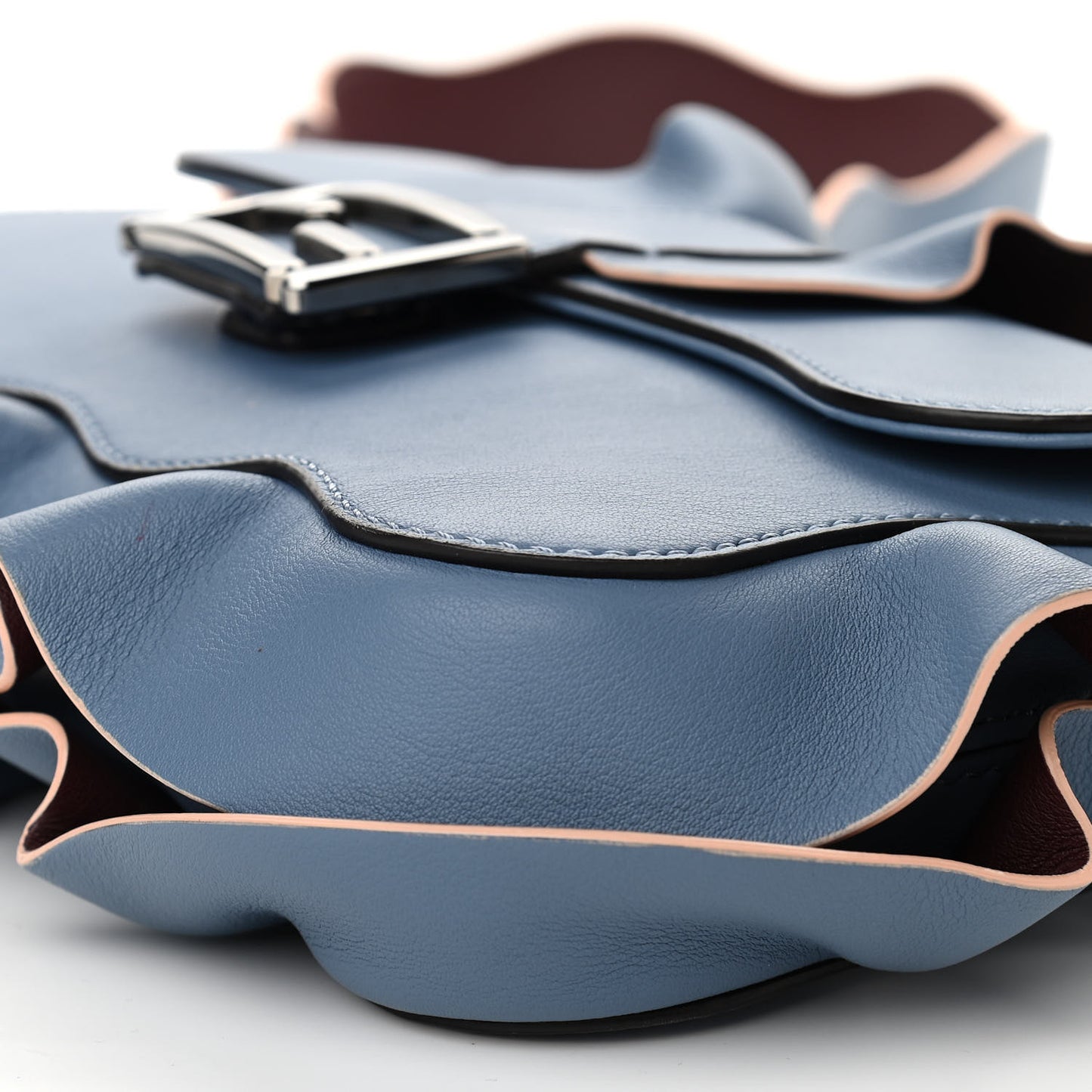 Calfskin Waves Baguette Blue
