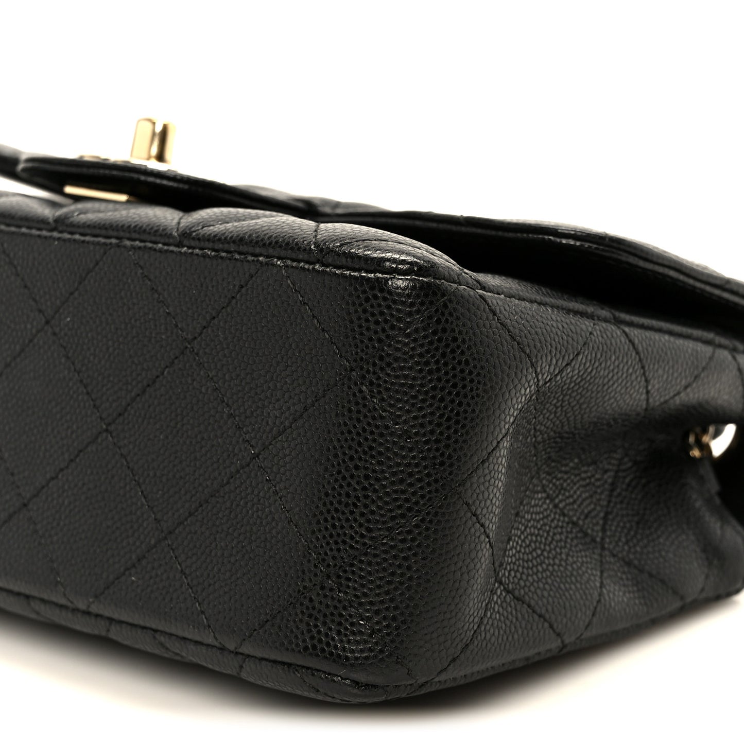 Caviar Quilted Mini Rectangular Flap Black