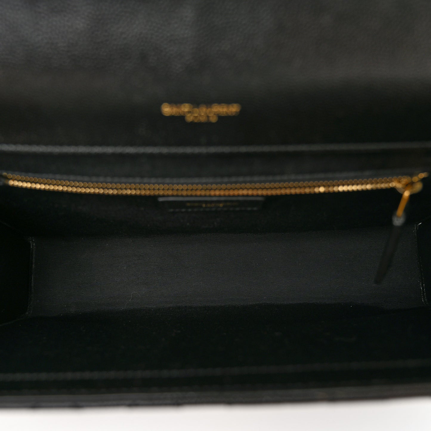 Grain De Poudre Textured Mixed Matelasse Large Triquilt Monogram Satchel Black