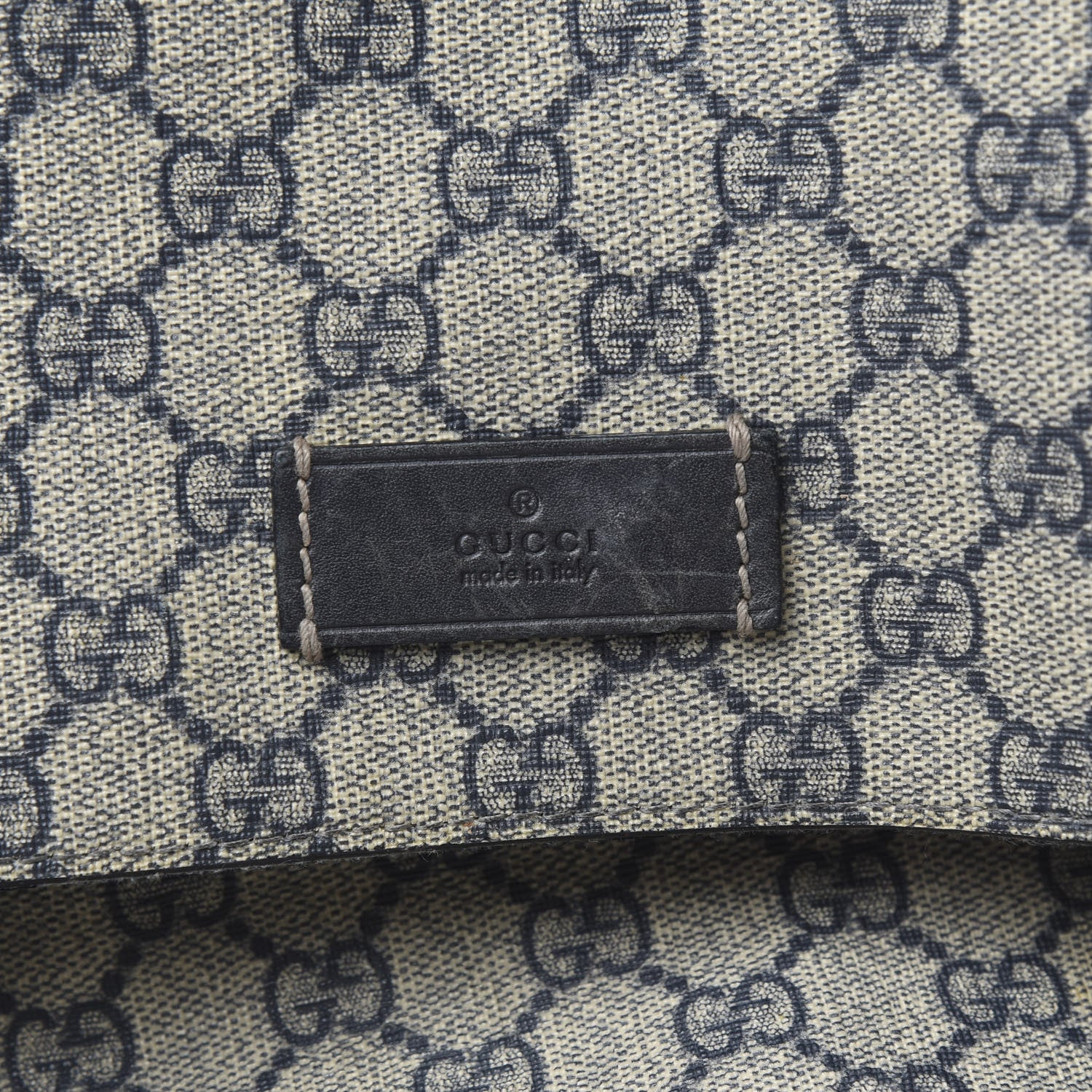 Gucci GG Plus Monogram Messenger Diaper Bag Navy 11 of 12