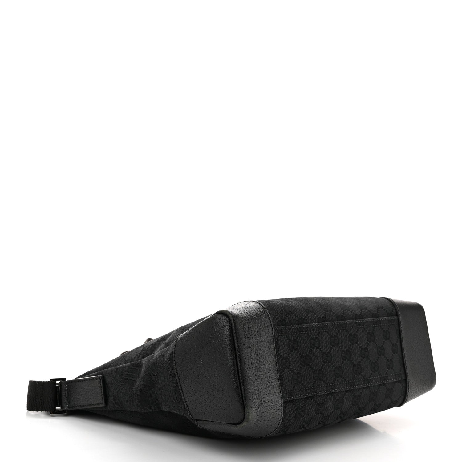 Gucci Monogram Flat Messenger Bag Black 4 of 11